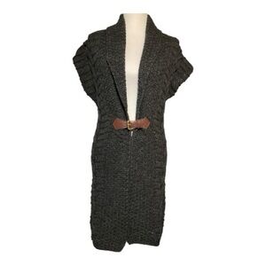 Glen Loch British Wool Open Front Sweater Size S NWT